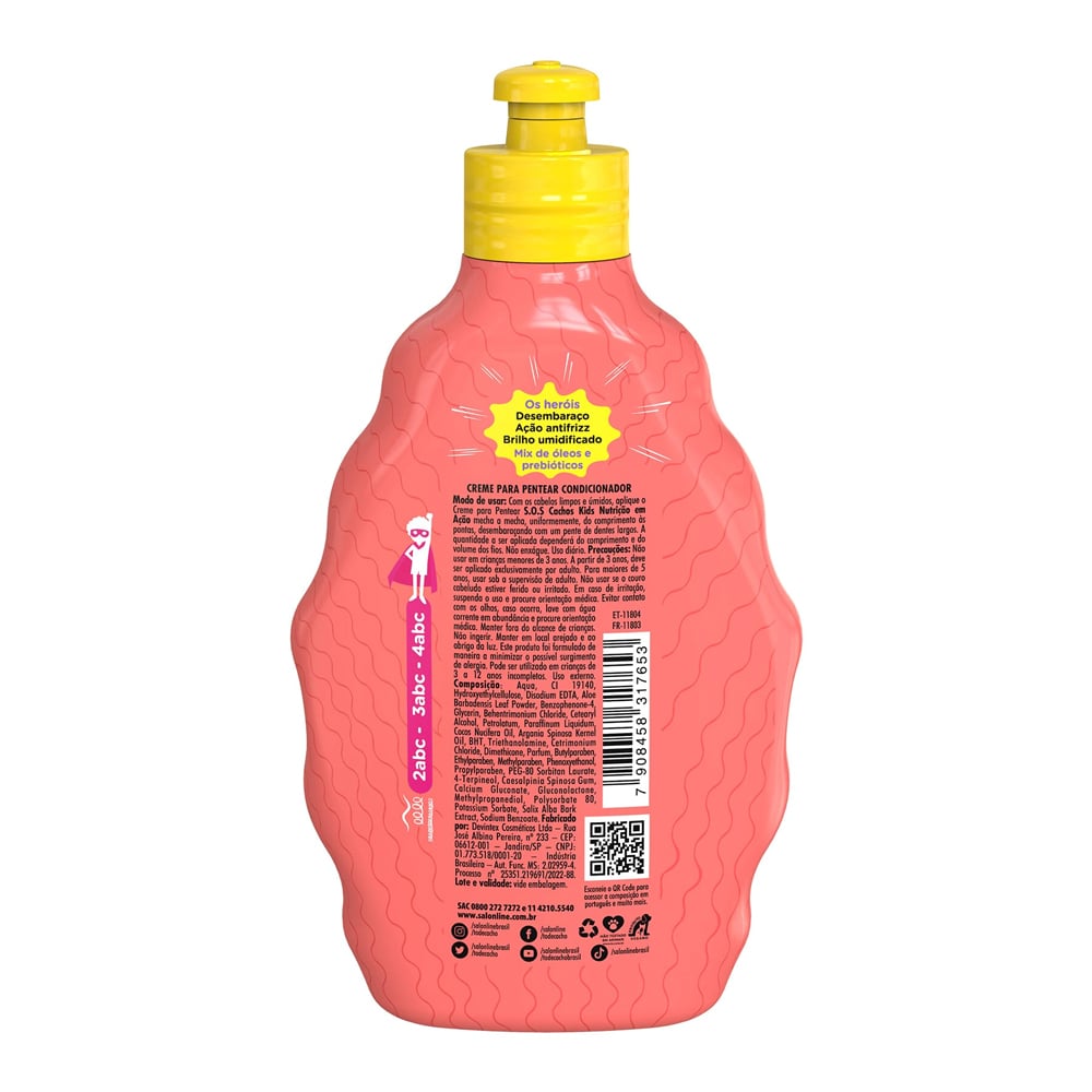 Creme para Pentear Salon Line SOS Nutrição em Ação Infantil 300ml