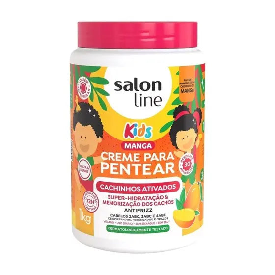 Creme para Pentear Salon Line Kids Manga Cachinhos Ativados 1kg