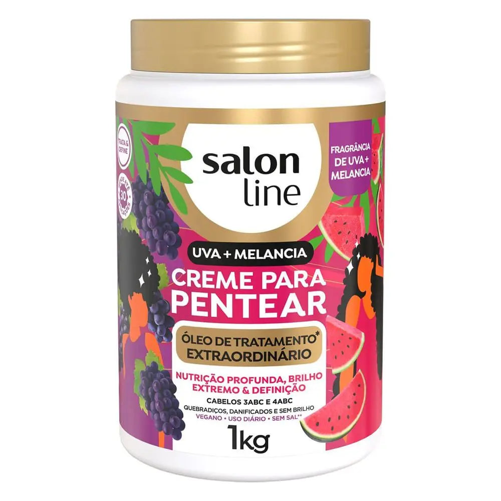 Creme para Pentear Salon Line Uva + Melancia Óleo Extraordinário 1kg