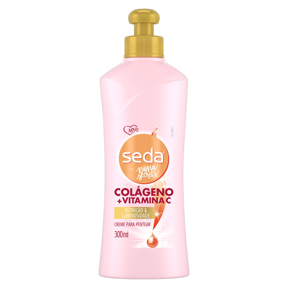 Creme para Pentear Seda by Niina Secrets Colágeno e Vitamina C 300ml