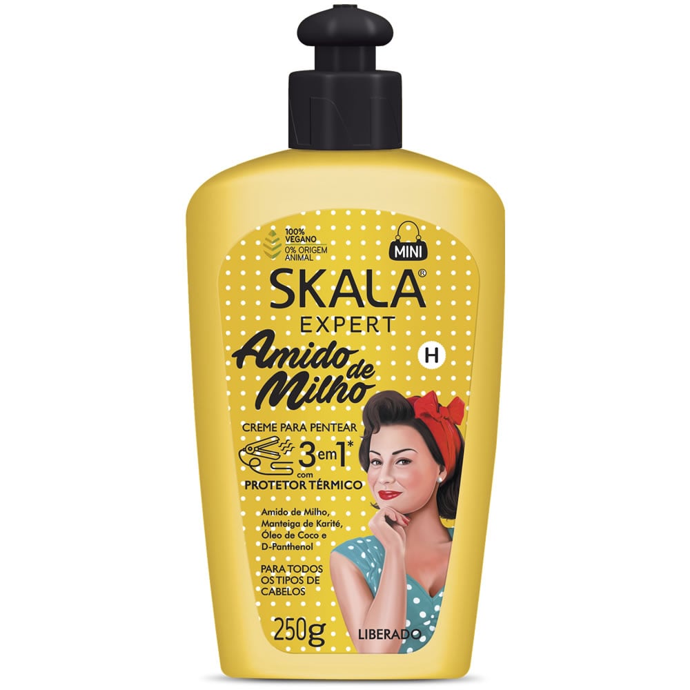 Creme para Pentear Skala Amido de Milho 3 em 1 250g