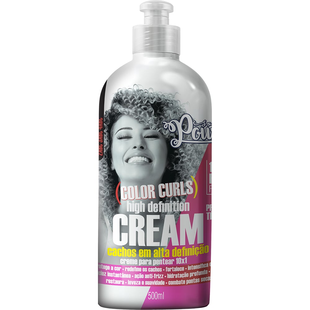 Creme para Pentear Soul Power Color Curls High Definition Cream 10 em 1 500ml