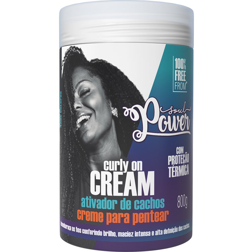 Creme para Pentear Soul Power Curly On Cream Ativador de Cachos 800g