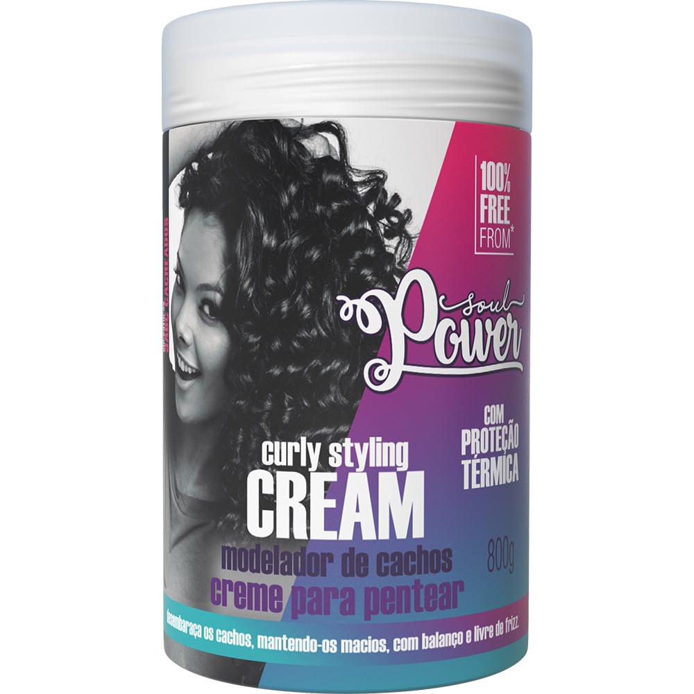 Creme para Pentear Soul Power Curly Styling Cream Modelador de Cachos 800g