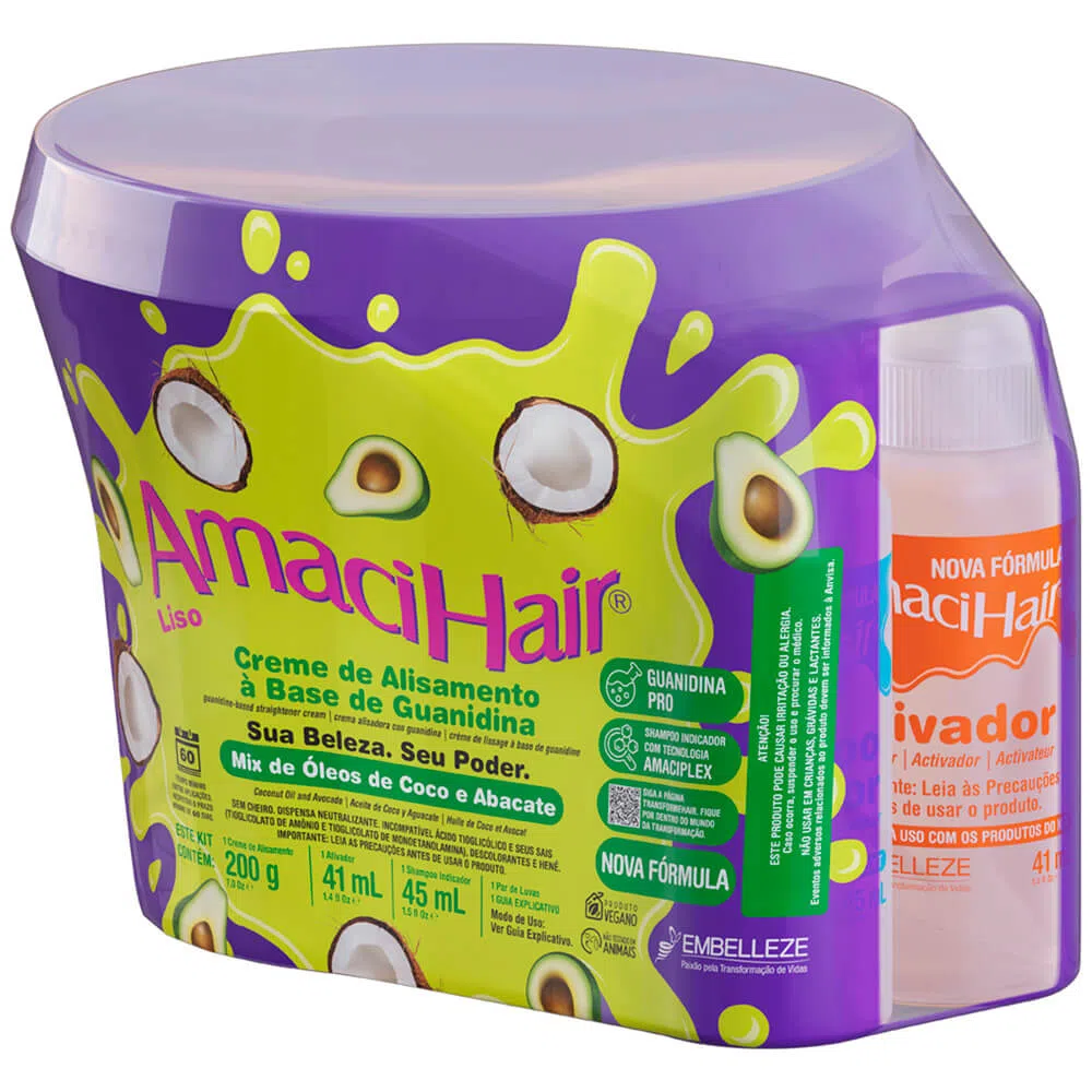 Creme Relaxante Embelleze AmaciHair Liso 200g