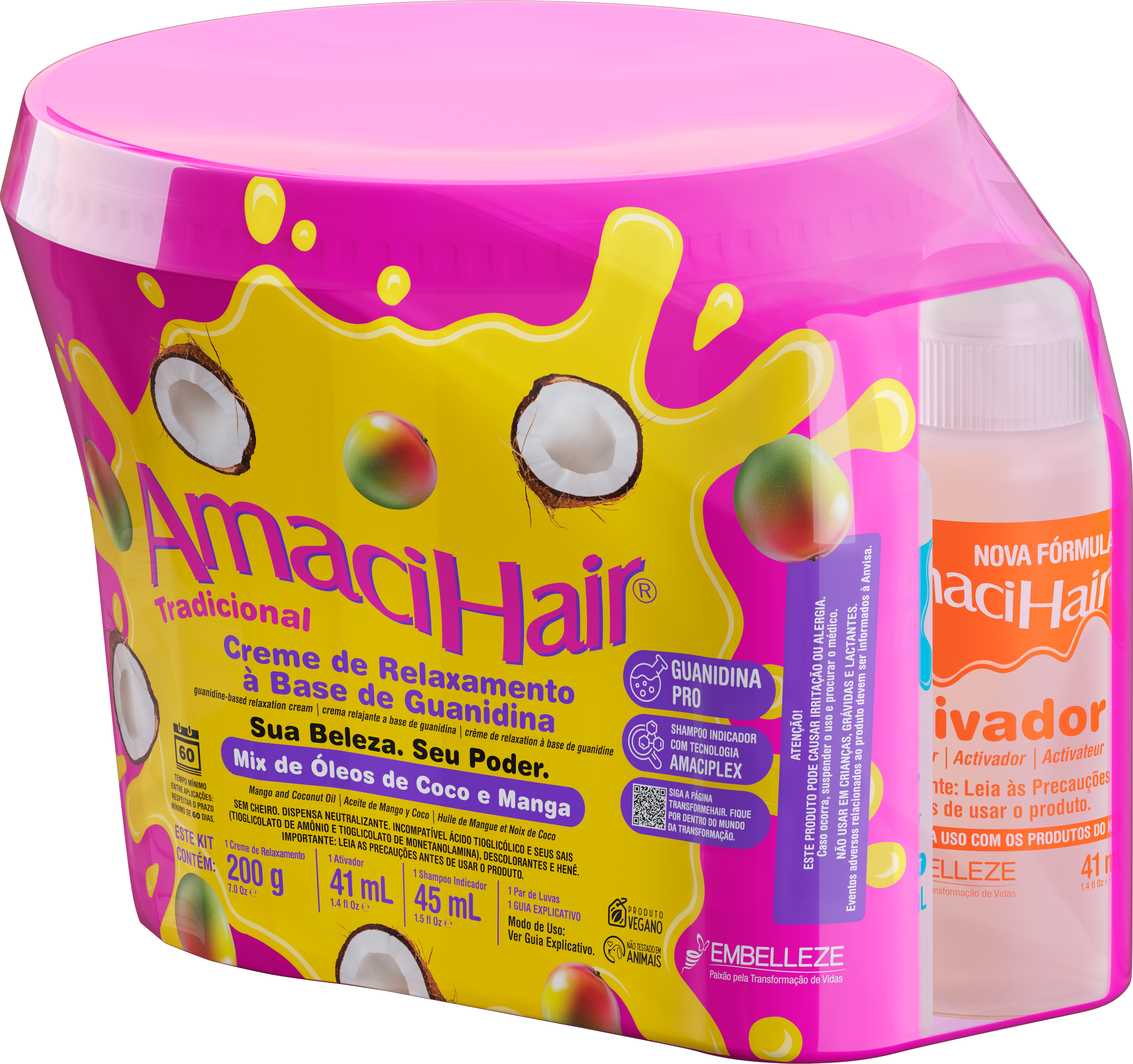 Creme Relaxante Embelleze AmaciHair Ouse e Brilhe 200g
