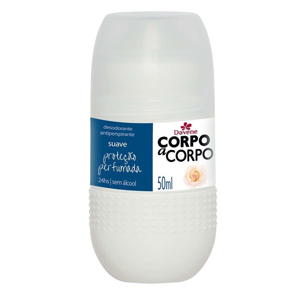 Desodorante Antitranspirante Davene Roll-On Suave Corpo a Corpo 50 ml