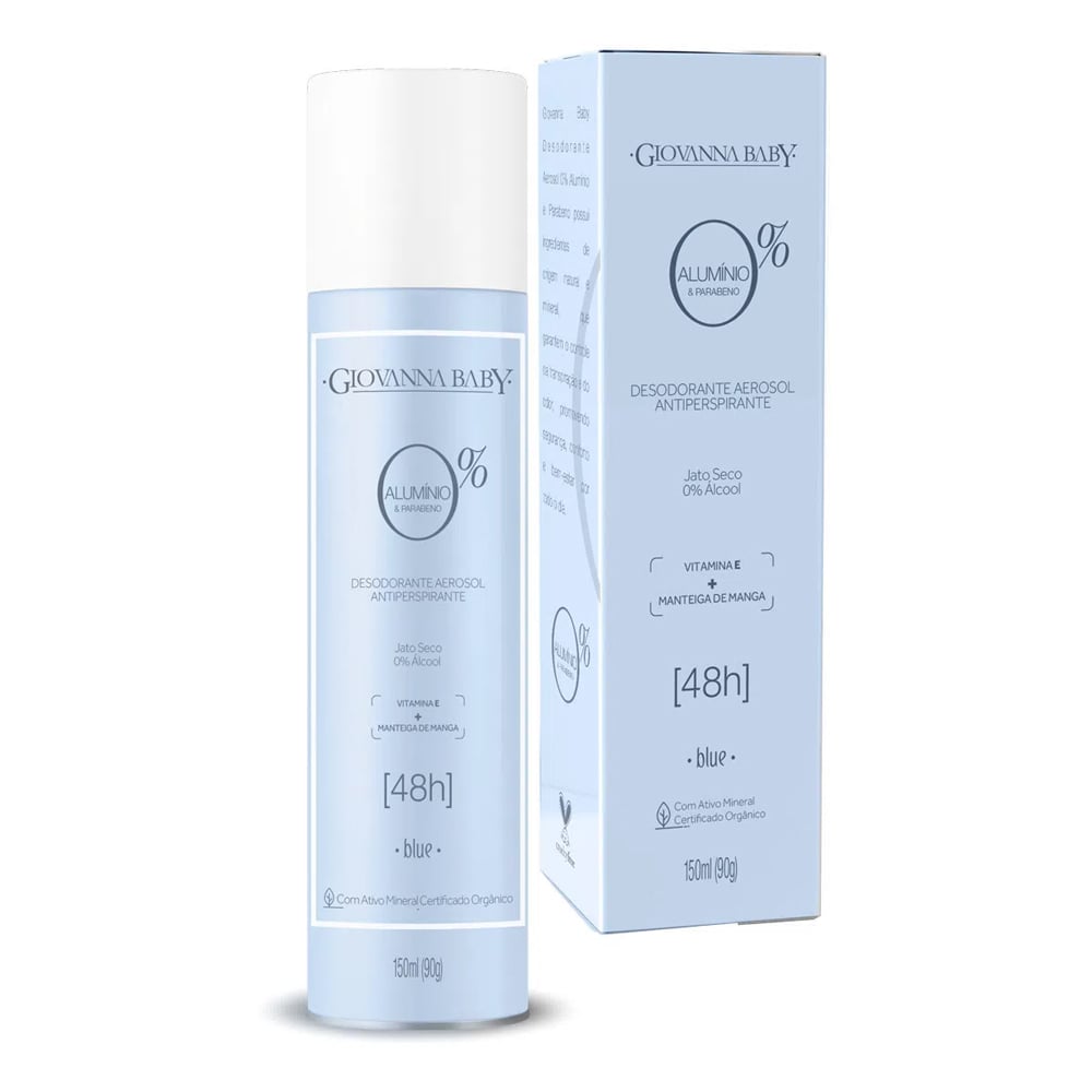 Desodorante Aerosol Giovanna Baby 0% Alumínio Blue 150ml