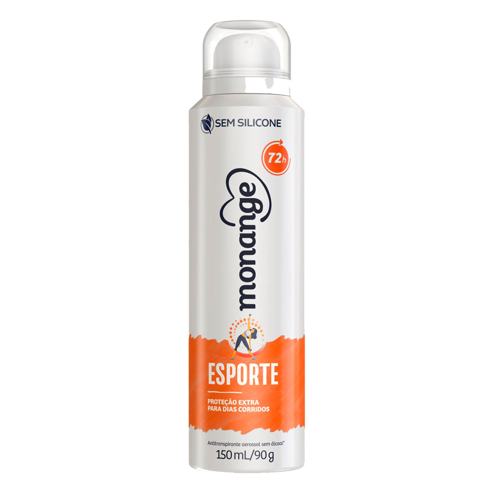 Desodorante Aerosol Monange Esporte sem Silicone 150 ml