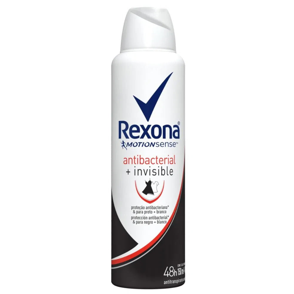 Desodorante Aerosol Rexona Antibacterial Invisible 150 ml