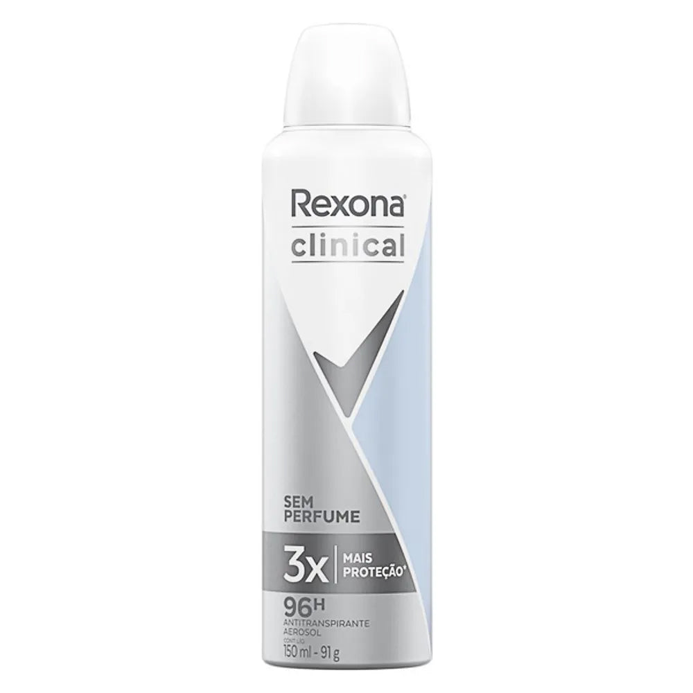 Desodorante Aerosol Rexona Clinical sem Perfume 150 ml