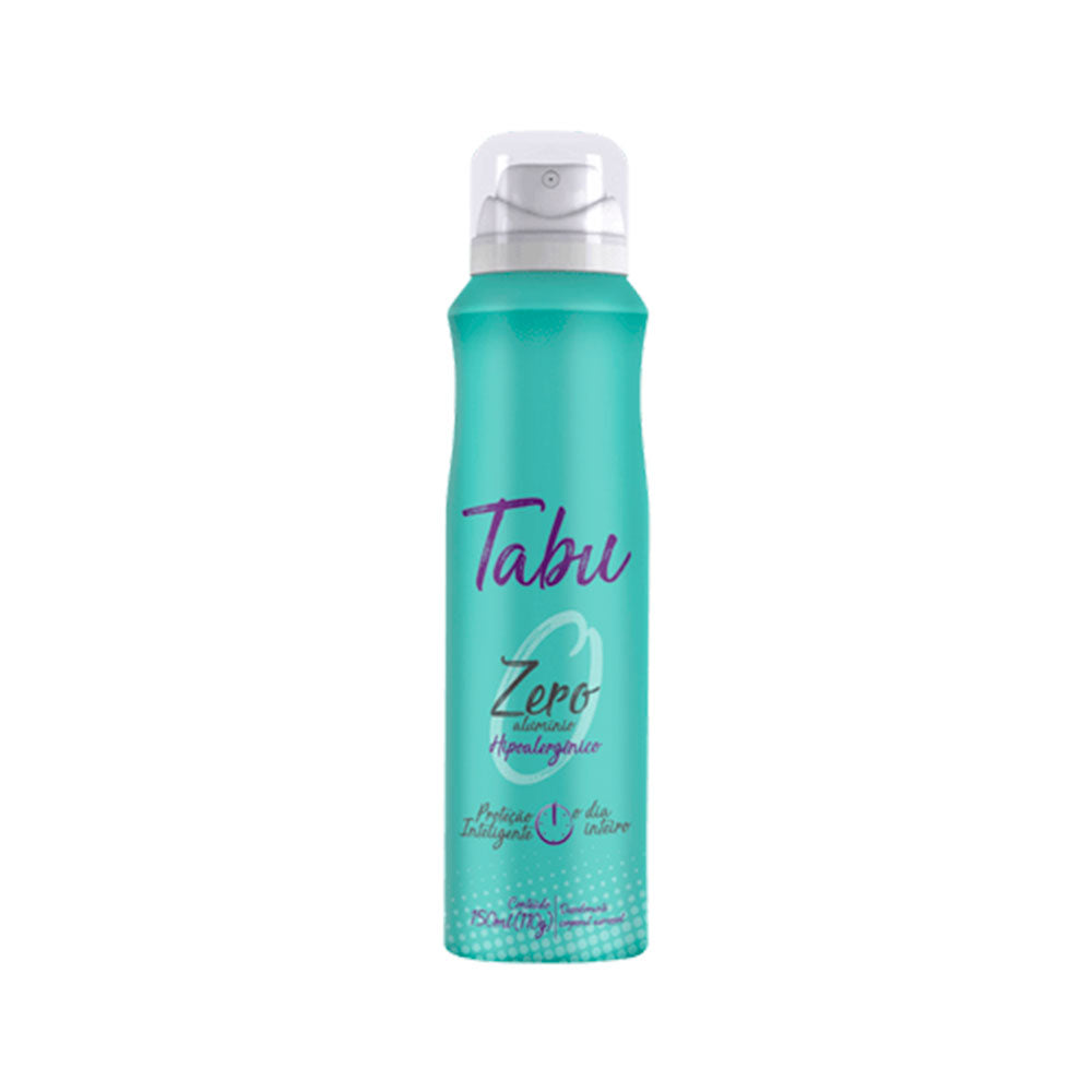 Desodorante Aerosol Tabu Antitranspirante Zero Alumínio 150 ml