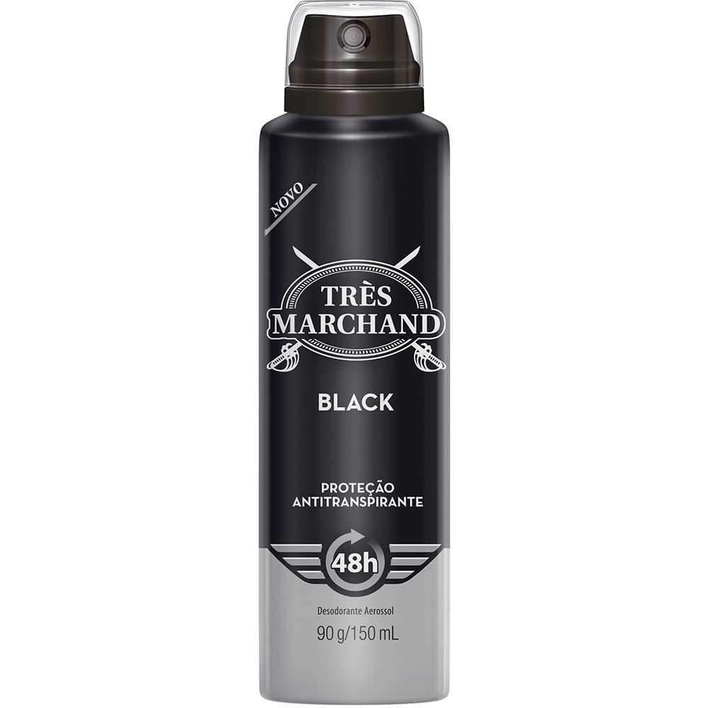 Desodorante Aerosol Très Marchand Black 150 ml