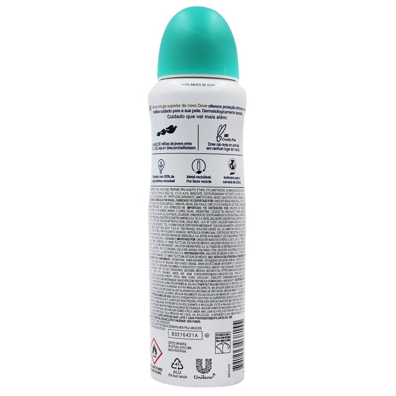 Desodorante Antitranspirante Aerosol Dove Ritual Energizante Matcha e Flor de Sakura 150 ml