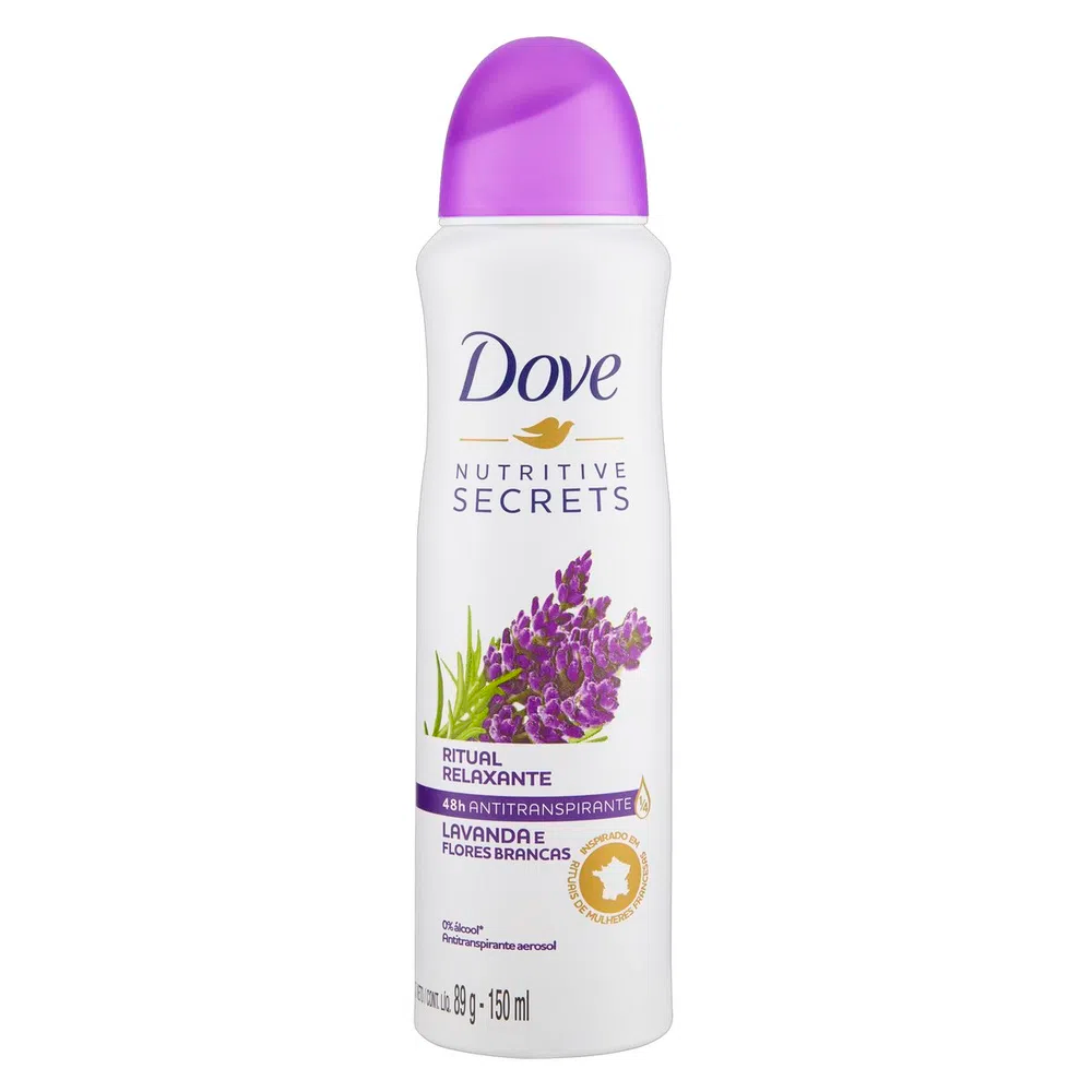 Desodorante Antitranspirante Aerosol Dove Ritual Relaxante Lavanda e Flores Brancas 150 ml