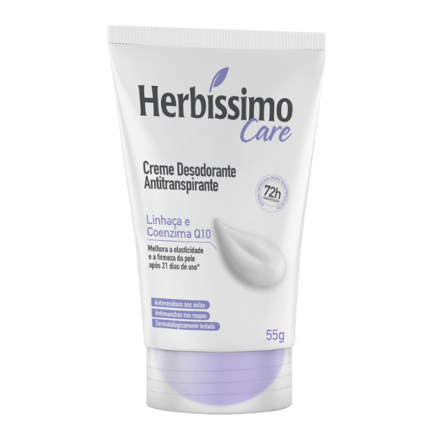Desodorante Creme Antitranspirante Linhaça e Coenzima Q10 55 g