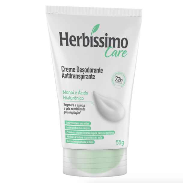 Desodorante Creme Antitranspirante Monoi e Ácido Hialurônico 55 g
