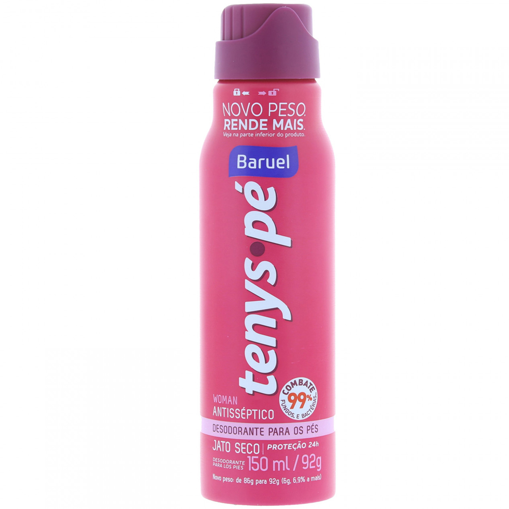Desodorante para os Pés Jato Seco Tenys Pé Woman 150 ml