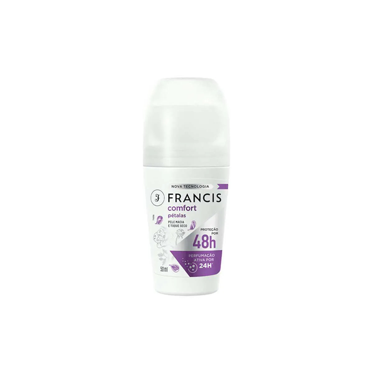 Desodorante Roll-On Francis Comfort Pétalas Lilás 50 ml