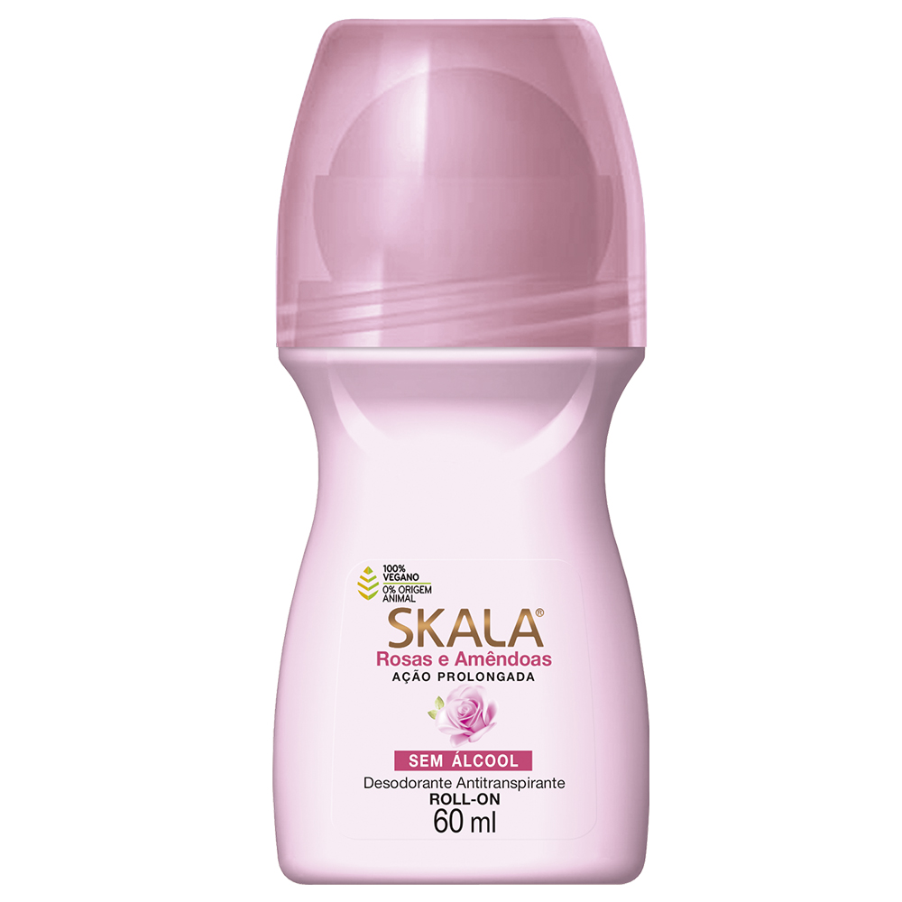Desodorante Roll-On Skala Rosas e Amêndoas 60 ml