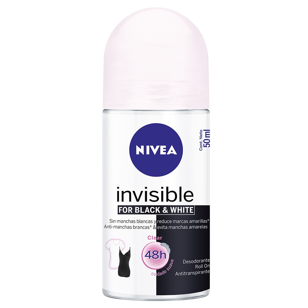 Desodorante Roll-On Nivea Invisible Black & White 50 ml