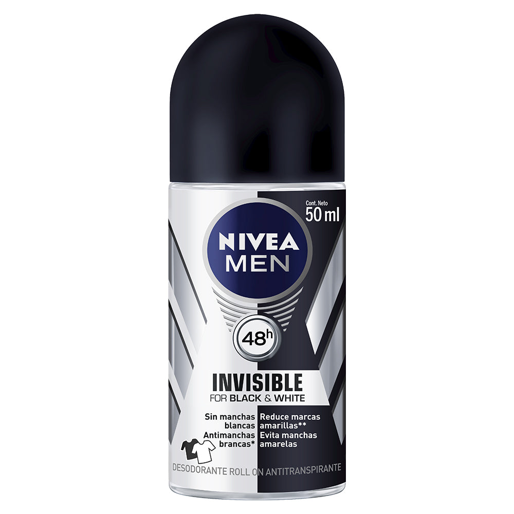 Desodorante Roll-On Nivea Invisible Black & White Power 50 ml