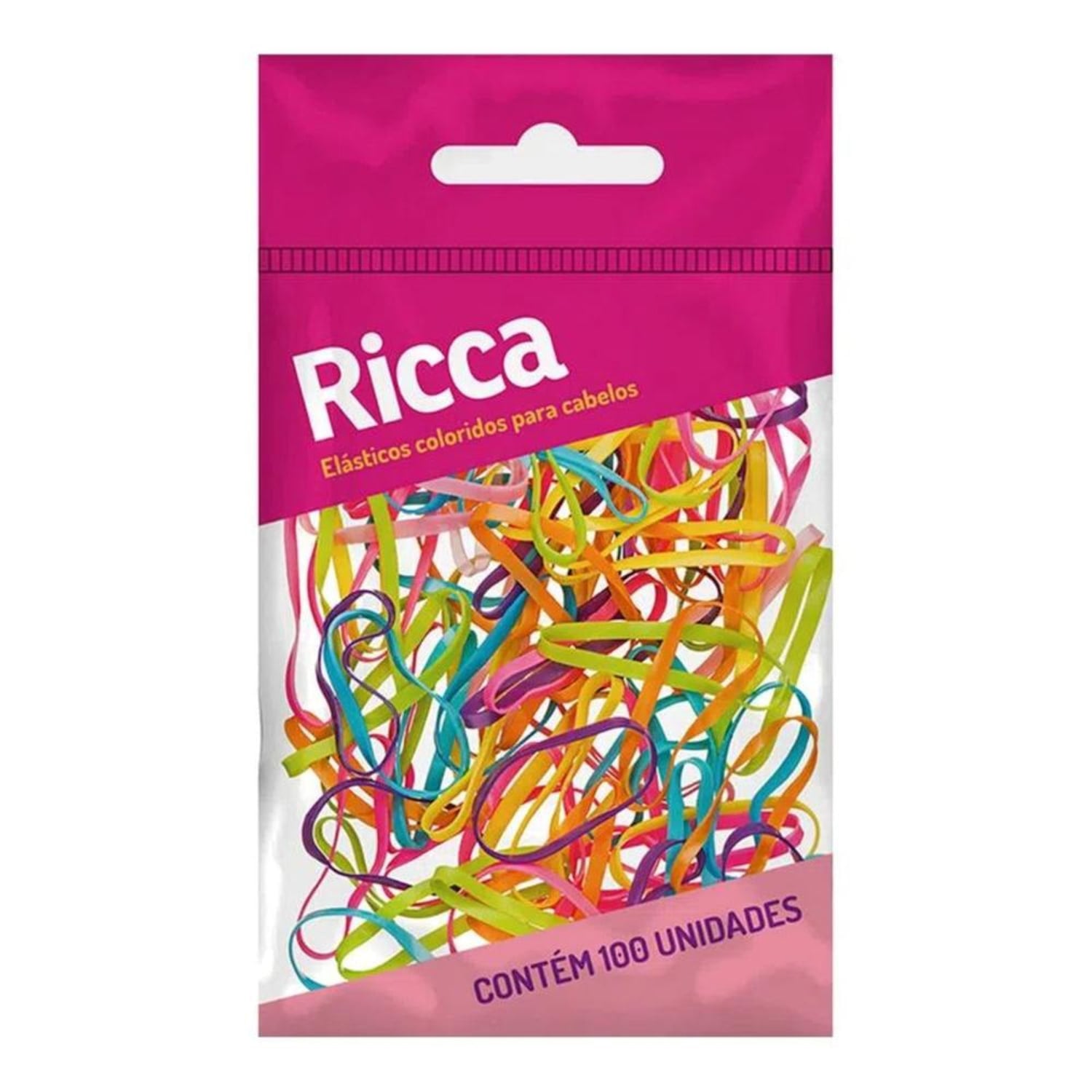 Elásticos Coloridos Ricca 100 Unidades