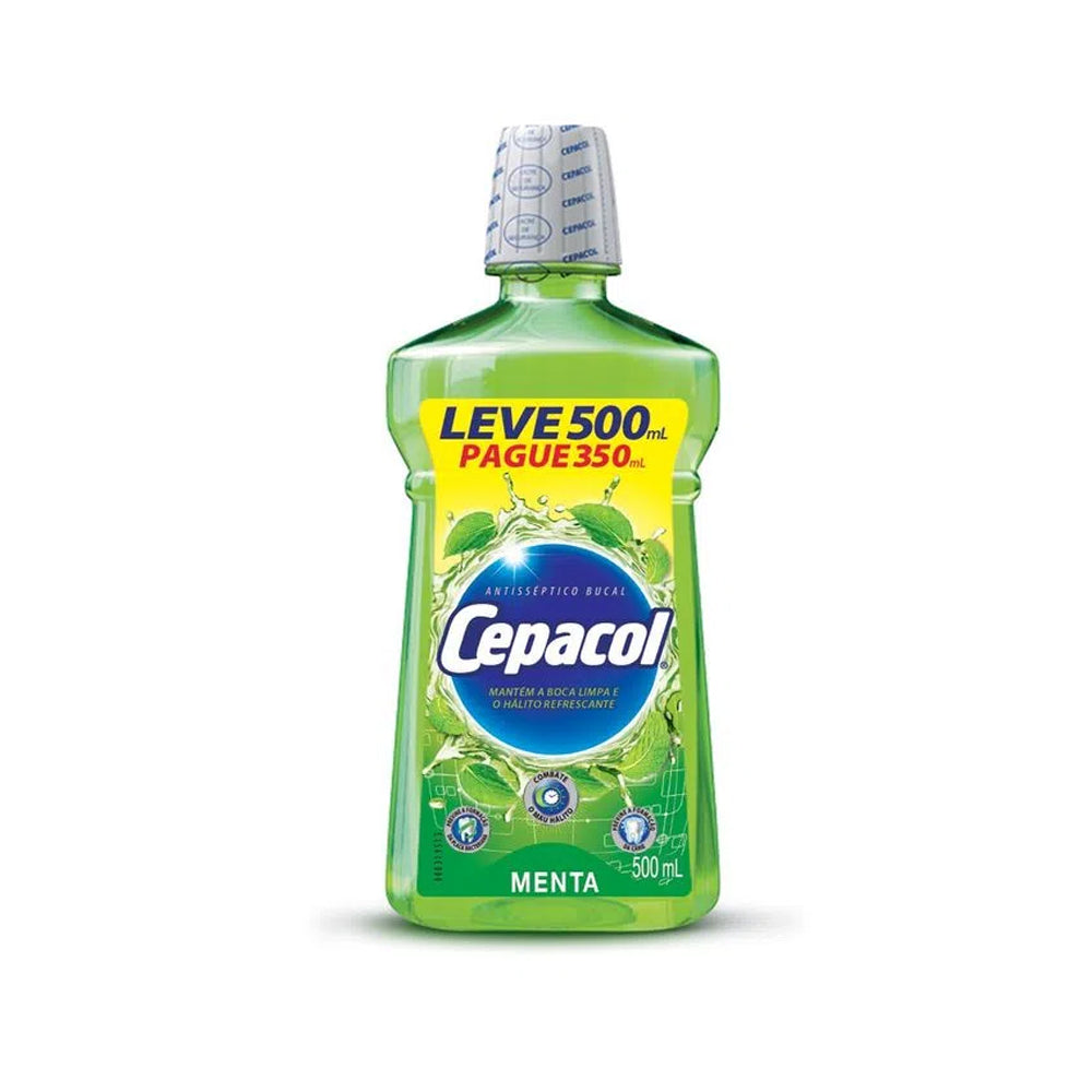 Enxaguante Bucal Cepacol Menta Leve 500 ml Pague 350 ml