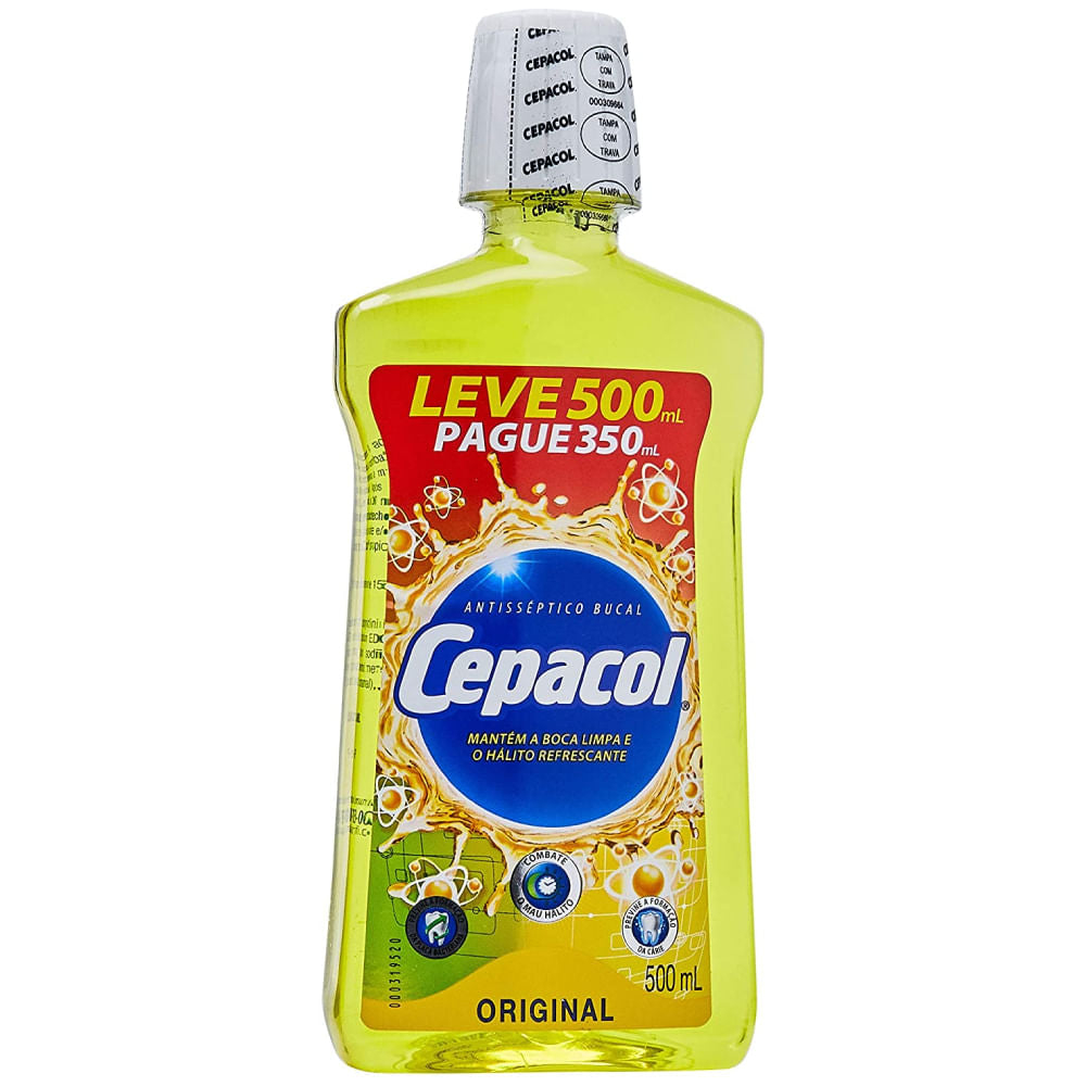 Enxaguante Bucal Cepacol Tradicional Leve 500 ml Pague 350 ml