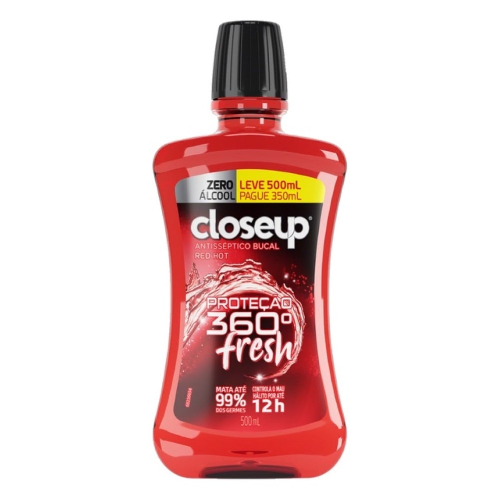 Enxaguante Bucal Close Up Red Hot Zero Álcool Leve Mais Pague Menos 500 ml