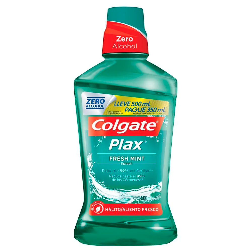 Enxaguante Bucal Colgate Plax Fresh Mint Leve 500 ml Pague 350 ml
