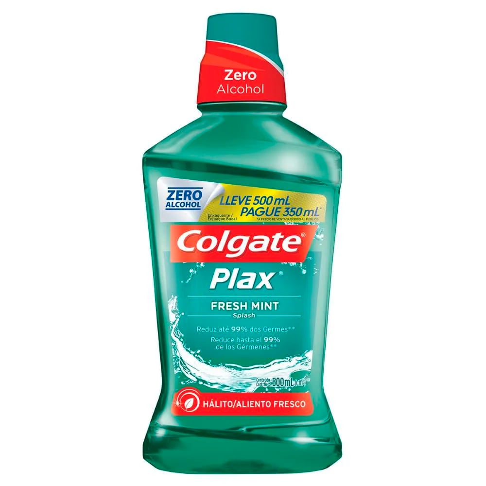 Enxaguante Bucal Colgate Plax Fresh Mint Leve 500 ml Pague 350 ml