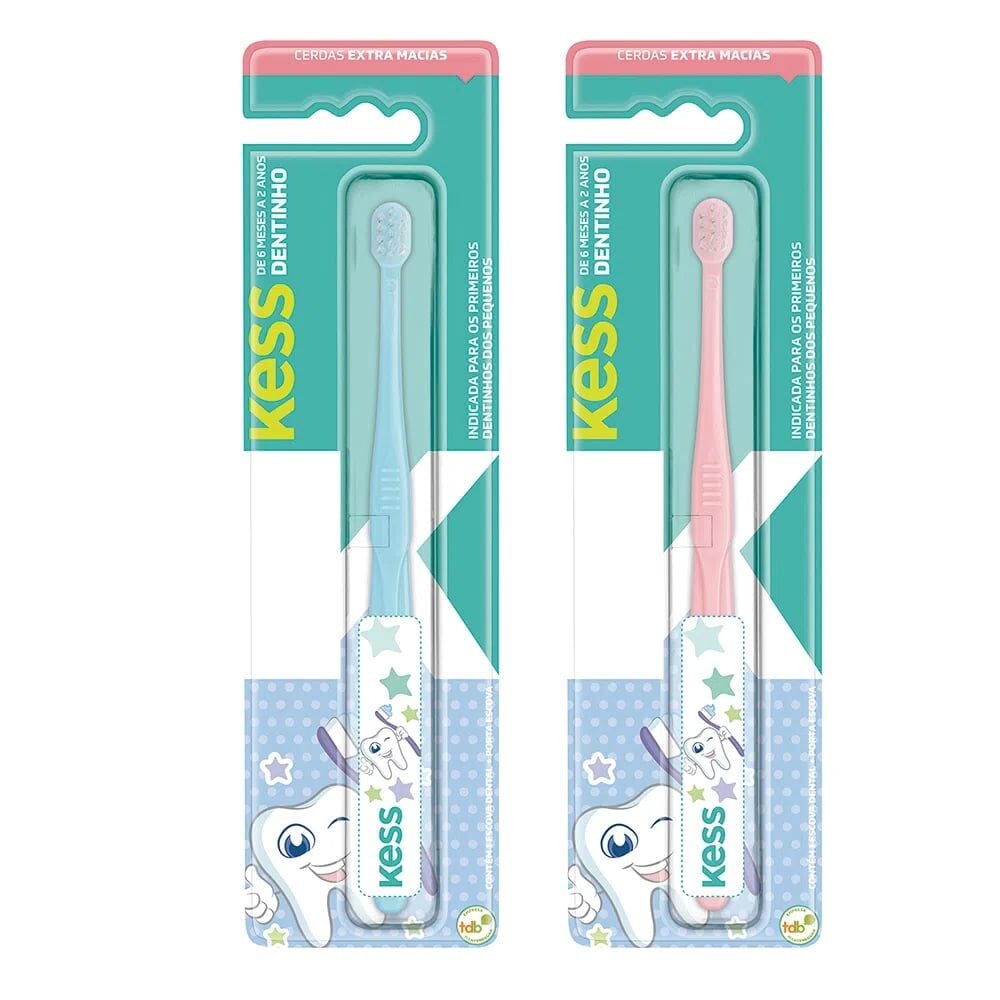 Escova Dental Kess Dentinho Cores Sortidas