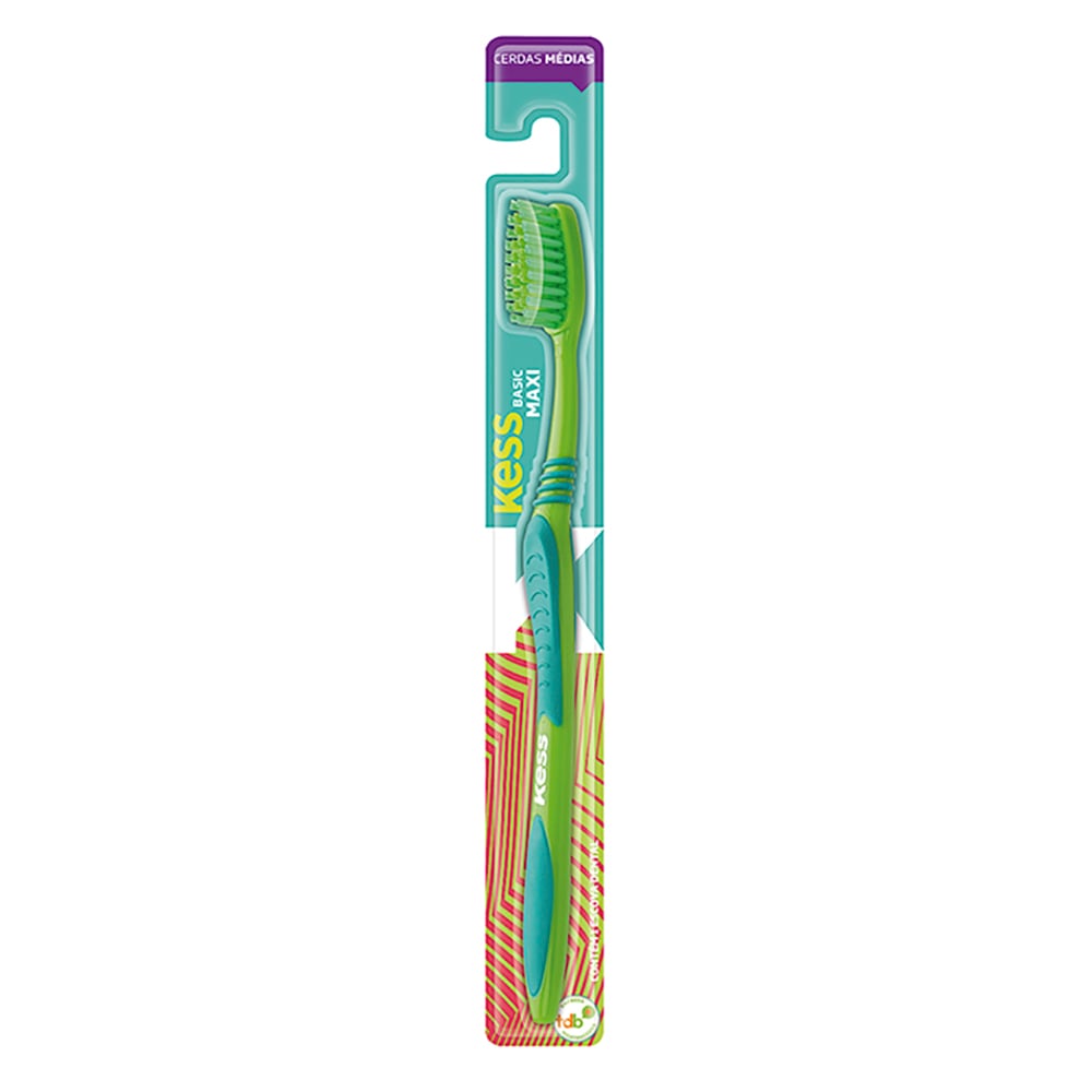 Escova Dental Kess Clia Maxi com Raspador de Língua