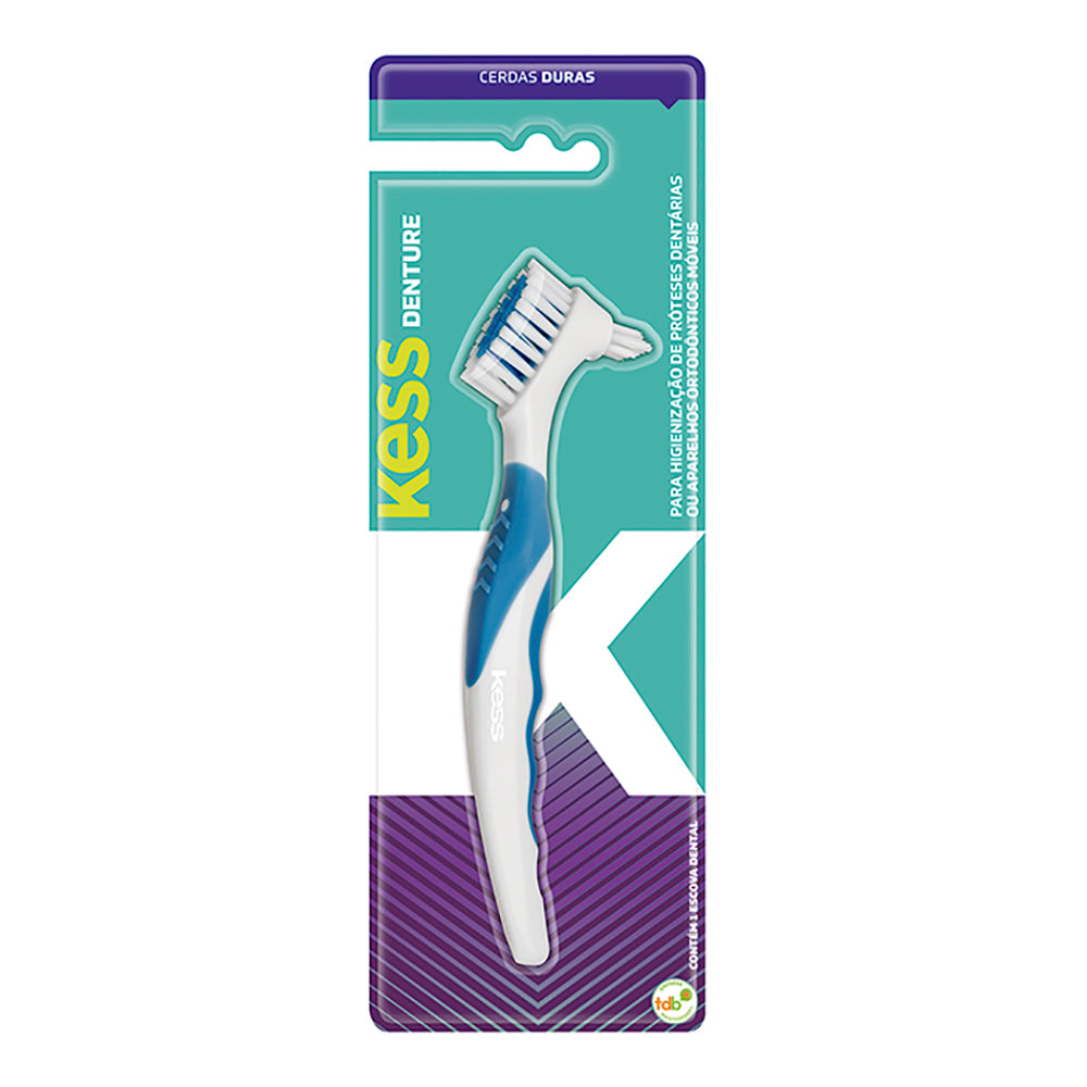 Escova Dental Kess Denture para Próteses e Aparelhos Removíveis