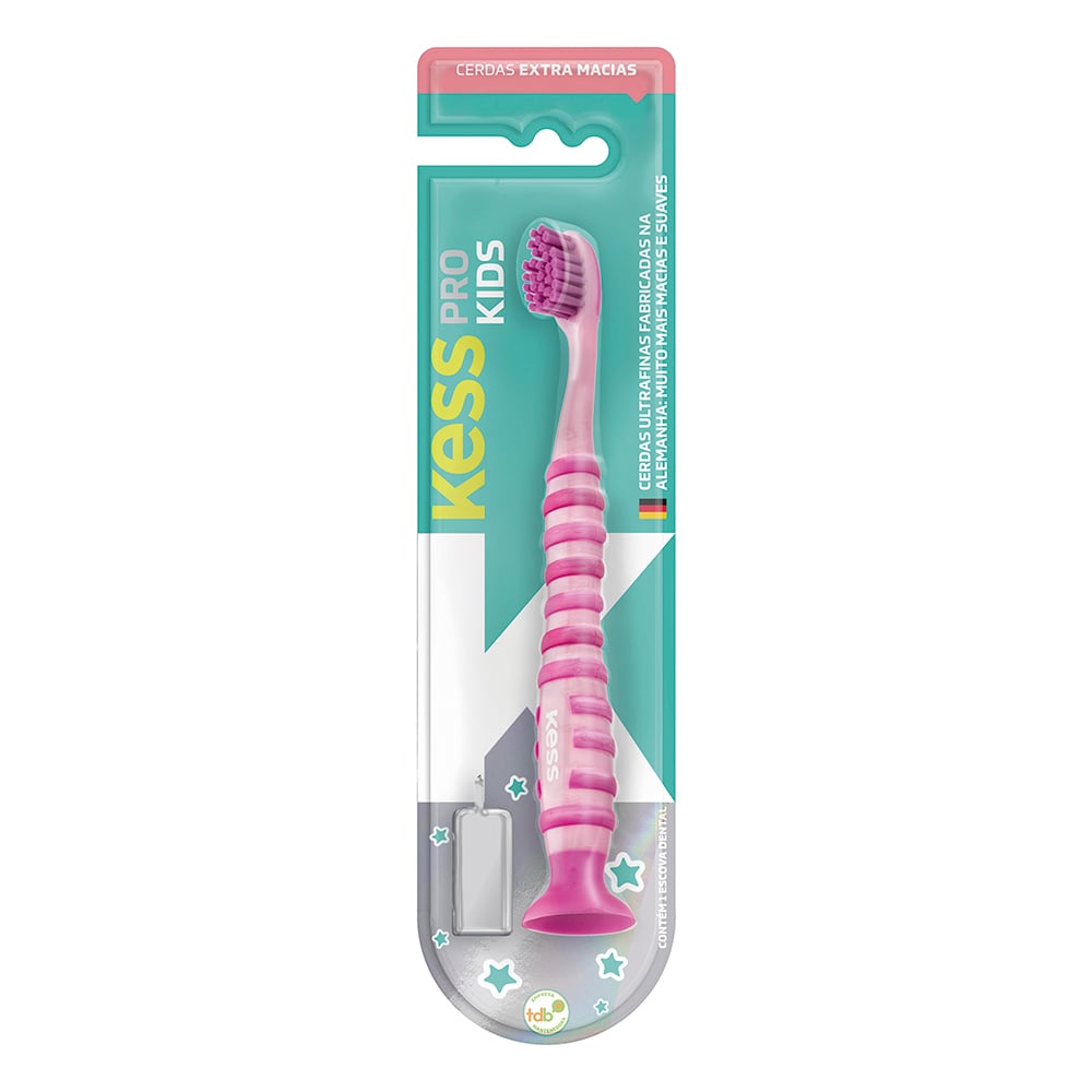Escova Dental Kess Pro Kids com Ventosa