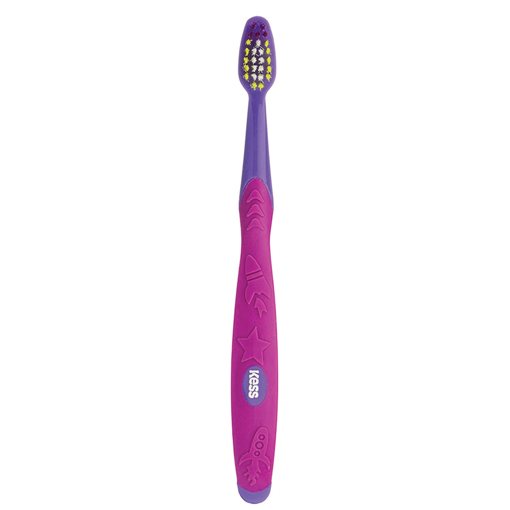 Escova Dental Kess Steps Macia + Porta Escova
