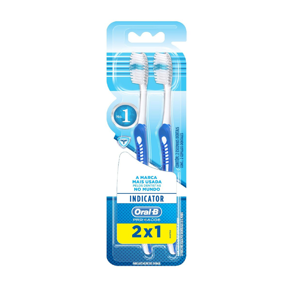 Escova Dental Oral-B Indicator Plus 35 com 2
