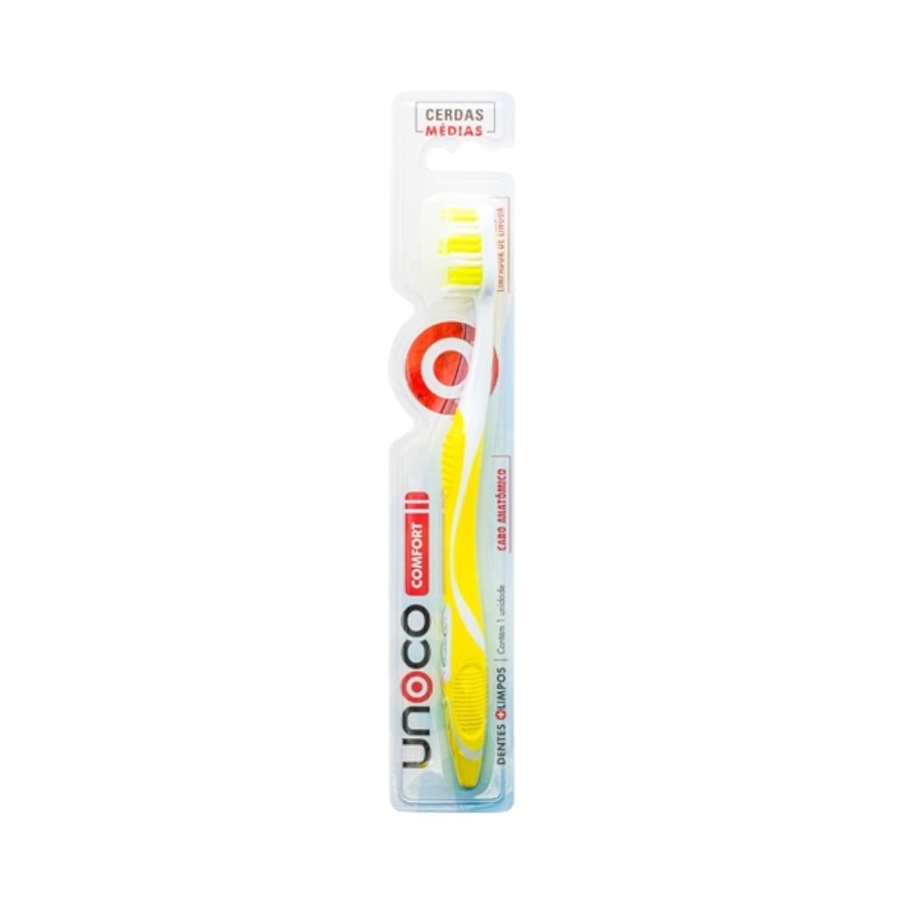 Escova Dental Unoco Cross Cerdas Médias