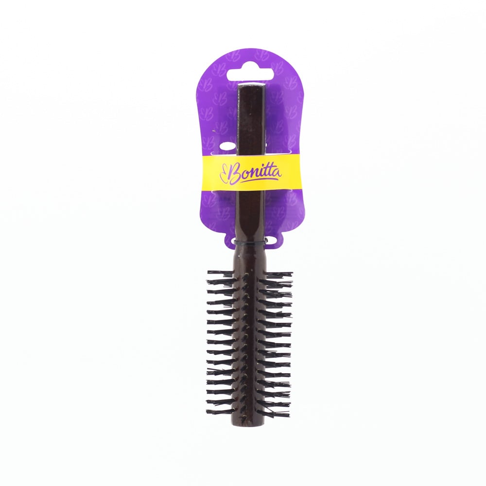 Escova para Cabelo Bonitta Cilíndrica de Madeira