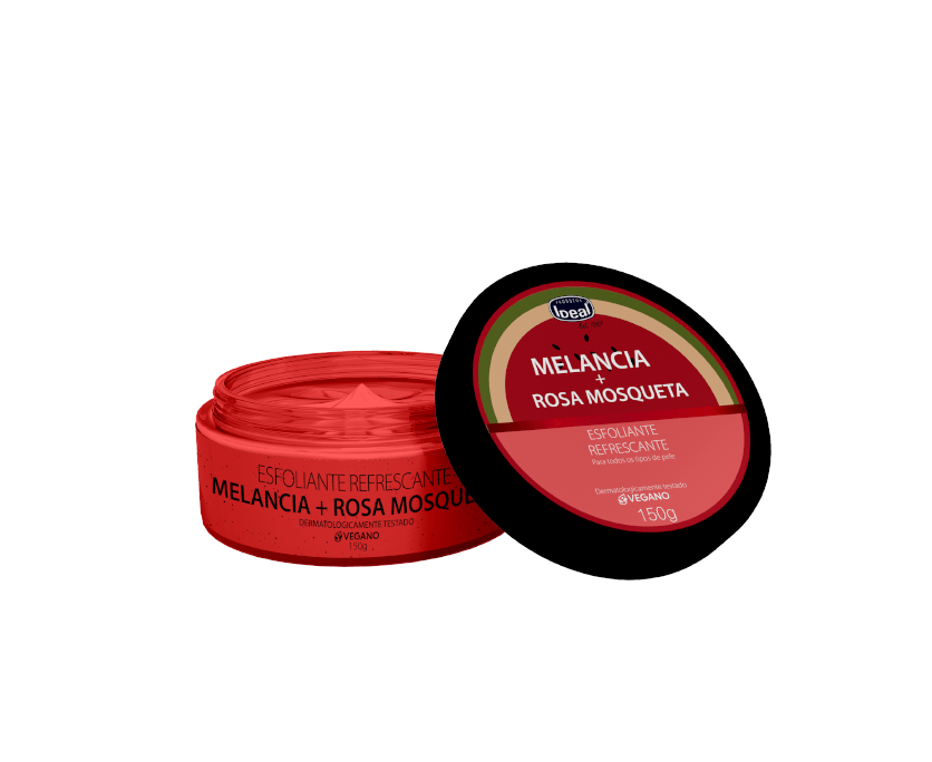 Esfoliante Ideal Corporal e Facial Refrescante Melancia e Rosa Mosqueta 150g