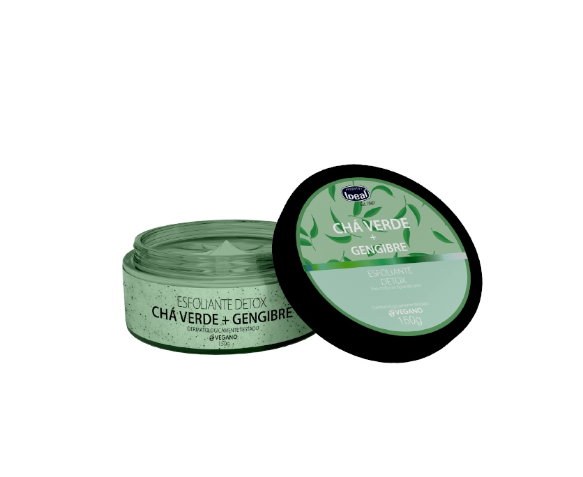 Esfoliante Ideal Corporal e Facial Detox Chá Verde e Gengibre 150g