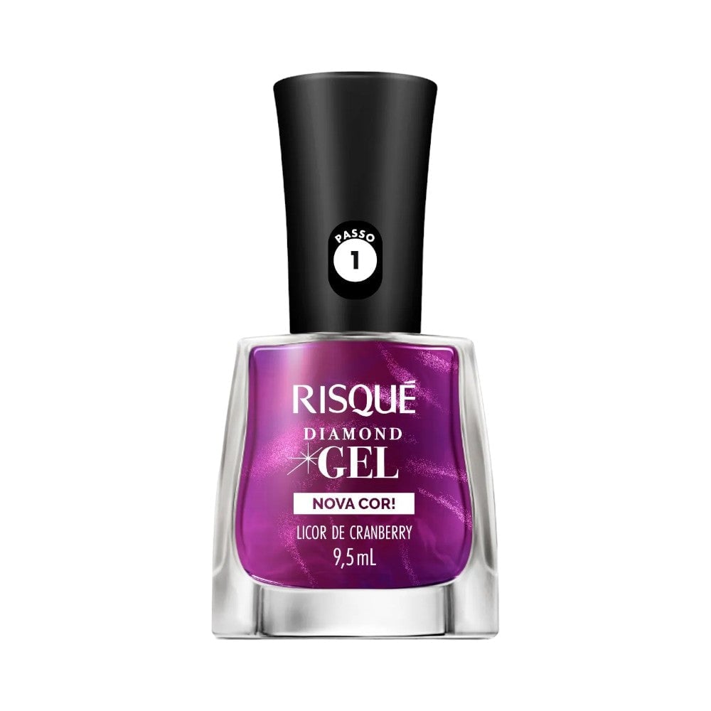 Esmalte Risqué Diamond Gel Licor de Cranberry 9,5ml