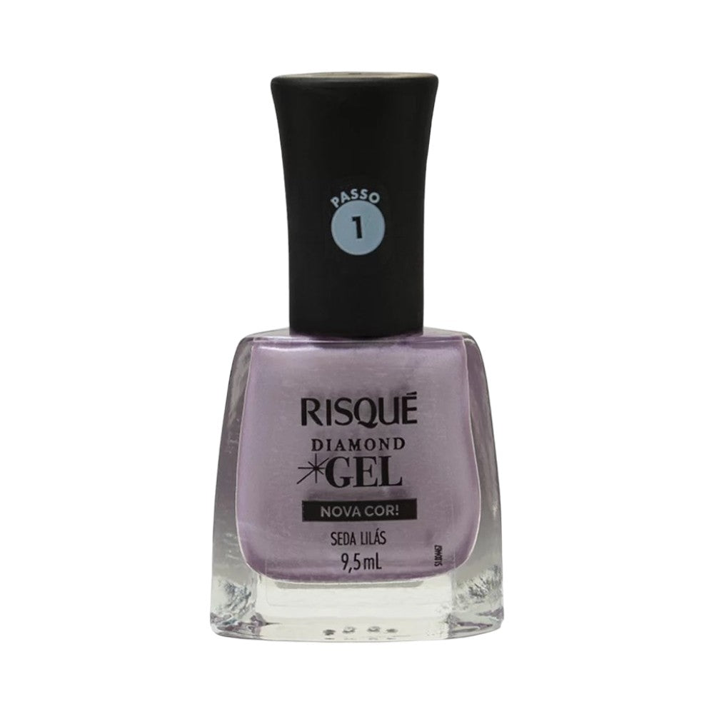 Esmalte Risqué Diamond Gel Lilás Seda 9,5ml