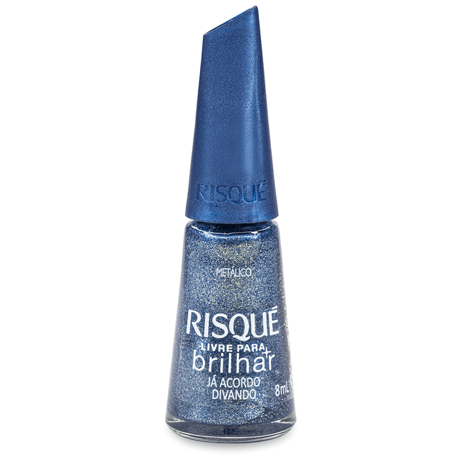 Esmalte Metálico Risqué Livre para Brilhar Já Acordo Divando 8ml