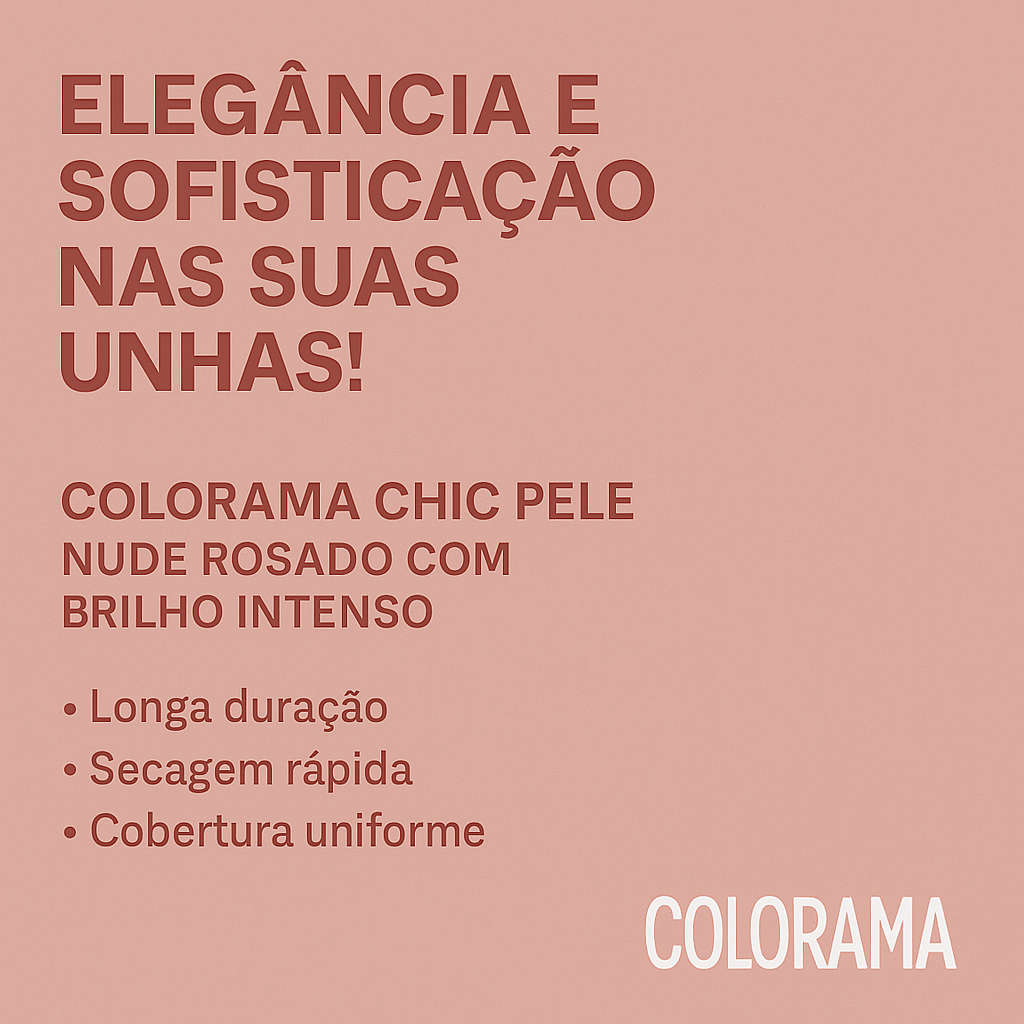 Esmalte Cremoso Colorama Chic Bege 8 ml