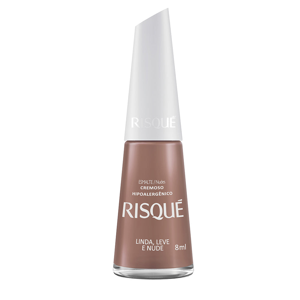Esmalte Cremoso Risqué Linda, Leve e Nude 8ml