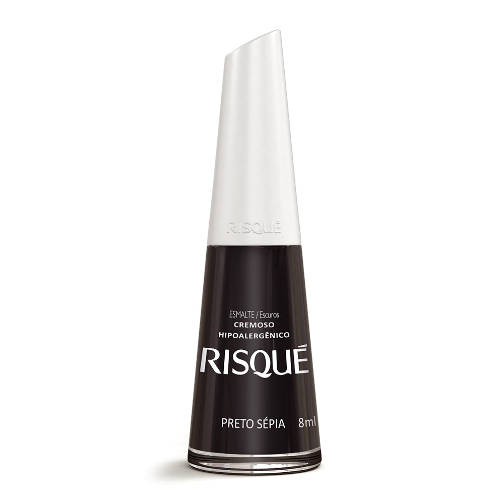 Esmalte Cremoso Risqué Preto Sépia 8ml