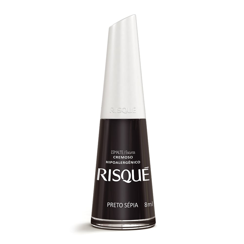 Esmalte Cremoso Risqué Preto Sépia 8ml