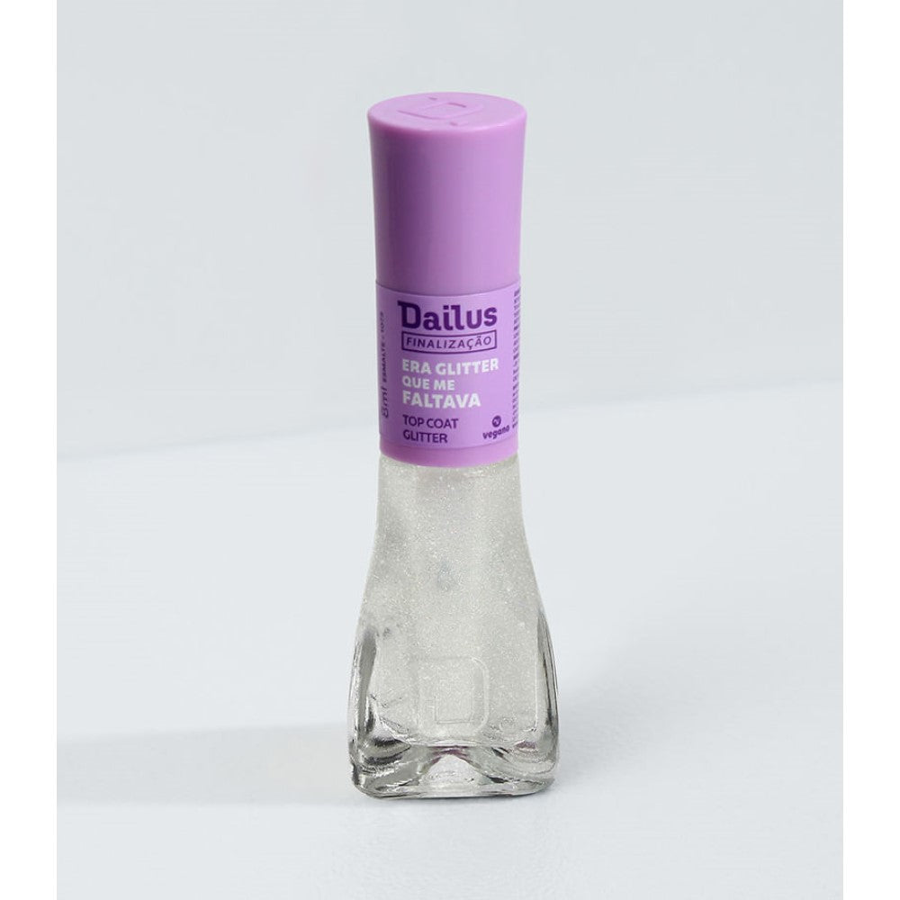 Esmalte Dailus Top Coat Glitter Era Glitter Que Me Faltava 8ml